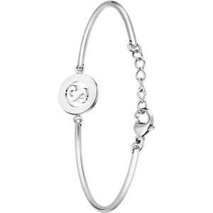 Stalen armband met letter - S