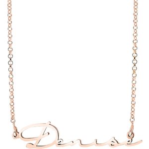 Zilveren naamketting rose signature voor dames
