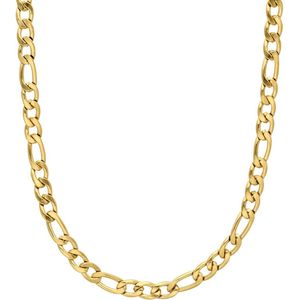 Stalen goldplated ketting figaro 5mm