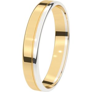 14K geel wit gouden trouwring 4mm Dames Sering