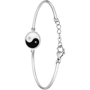 Stalen armband met ying yang