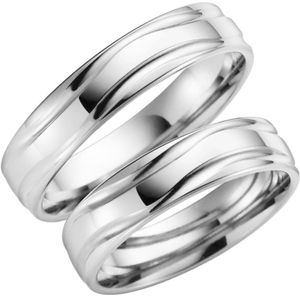 9 K witte trouwring Daisy Dames H40W