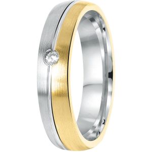 Zilveren goldplated vriendschapsring Zaragoza met zirkonia voor dames