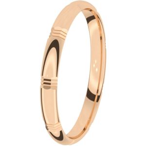 14K rose gouden trouwring Dames 2,5mm Hortensia