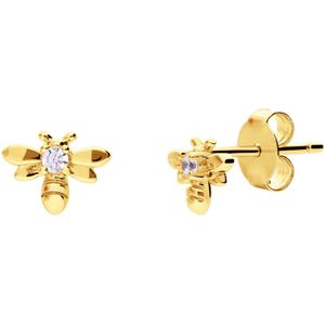 Zilveren goldplated oorknoppen bij