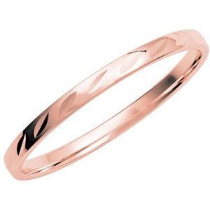 14K rose gouden dames trouwring Wonder H229R