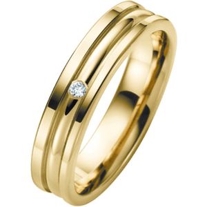 14K geelgouden dames trouwring diamant Kalina H149