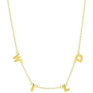 Zilveren ketting goldplated WILD