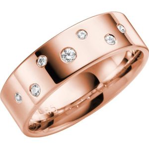 14K rose gouden trouwring dia Bluebell spots H78R