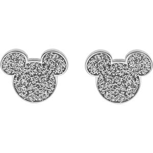 Stalen oorbellen Mickey Mouse glitter