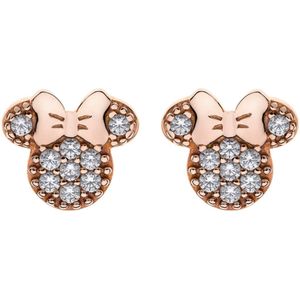 Disney zilveren Minnie roseplated oorbellen zirk