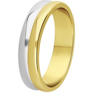 Zilveren ring 2-tone