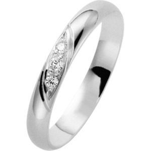 14K witgouden trouwring diamant Krokus H182W