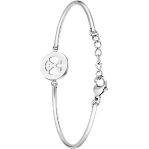 Stalen armband met letter - X
