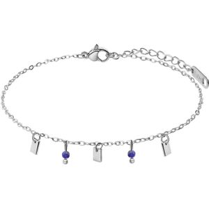 Stalen armband met lapis lazuli