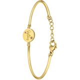 Stalen goldplated armband sisters
