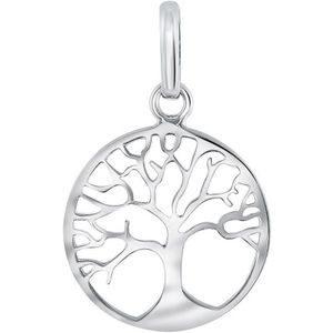 Zilveren hanger rhodiumplated levensboom