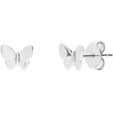 Zilveren oorknoppen vlinder
