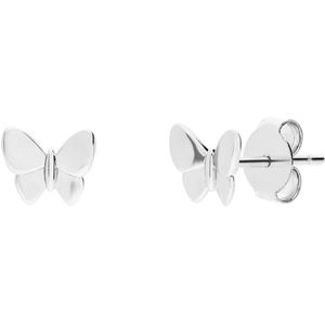 Zilveren oorknoppen vlinder