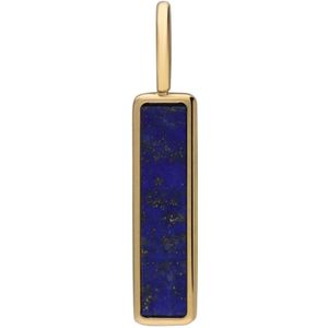 Stalen goldplated bedel bar met lapis