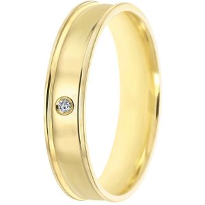 9K gele dames trouwring 4mm Nisa TW 453