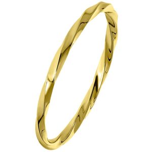Zilveren ring goldplated twist
