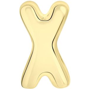 Gerecycled stalen goldplated charm letter