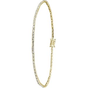 14 Karaat geelgouden tennisarmband met diamant0,49ct