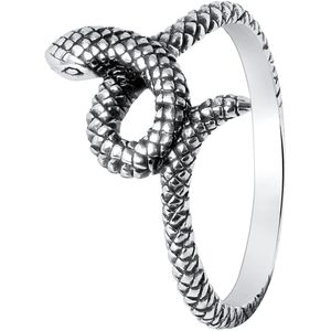 Zilveren ring slang Bali