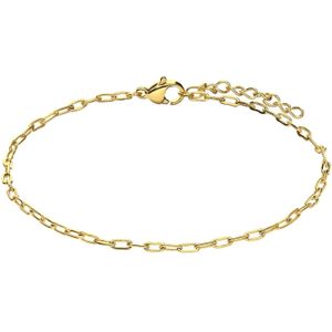 Stalen goldplated armband closed forever 2mm