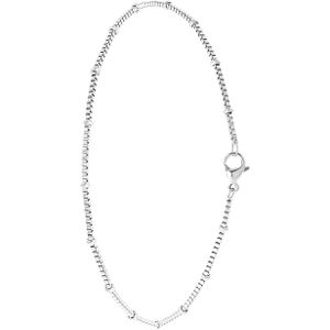 Gerecycled stalen enkelband met fantasie schakel