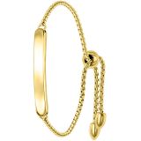 Gerecycled stalen plaatarmband goldplated