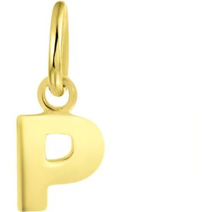 Zilveren hanger gold letter Mix & Match