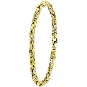 14 Karaat geelgouden armband koningsschakel 4mm