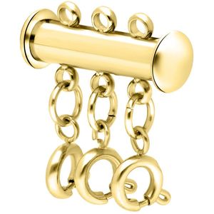 Stalen goldplated multistuk voor 3 kettingen