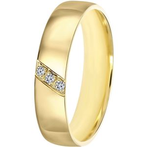 9K gele dames trouwring 4mm Mayra TW 452