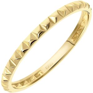 14 karaat geelgouden ring bewerkt