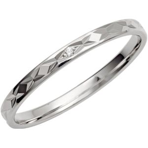 14K witgouden dames trouwring Balance dia H234