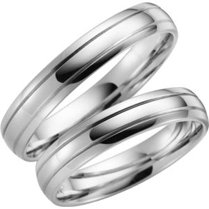 Palladium trouwring Flora Heren H12P