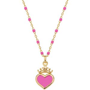 Disney zilveren goldplated kinderketting met hanger Disney prinses
