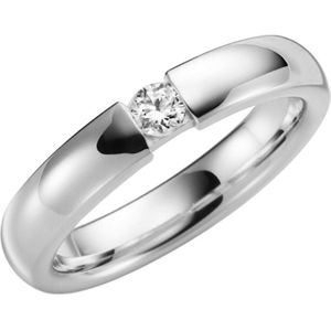 9K witte trouwring diamant Morgenster H79W