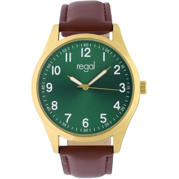 Regal horloges- regal horloge met een bruine leren band - Horloges kopen?  Watches van de beste merken op beslist.nl