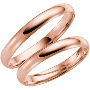 14 K rose gouden trouwring Stephanotus Dames H52R