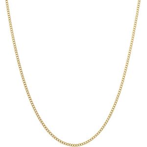 Stalen goldplated ketting gourmet 2mm