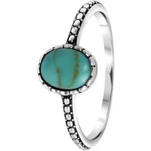 Zilveren ring turquoise Bali