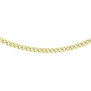 Lucardi Unisex 9 Karaat ketting gourmet - Ketting - 9 Karaat - Goudkleurig - 51 cm