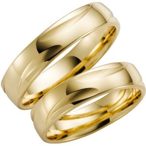14 K geelgouden trouwring Wisteria Dames H68