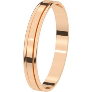 14K rose gouden trouwring Heren 3mm Zonnebloem