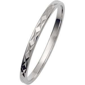 9 karaat witte trouwring Balance dames H235