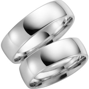 9 Karaat witte trouwring Ranonkel Heren H83